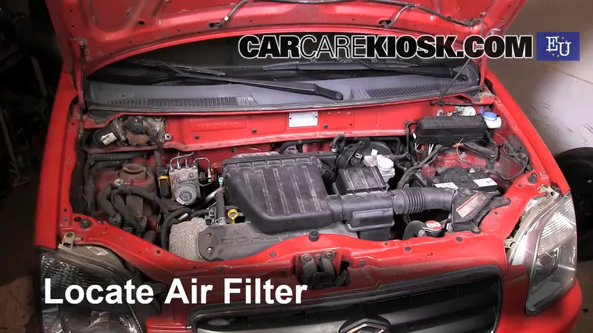2003 Suzuki Wagon R 1.3L 4 Cyl. Air Filter (Engine) Replace